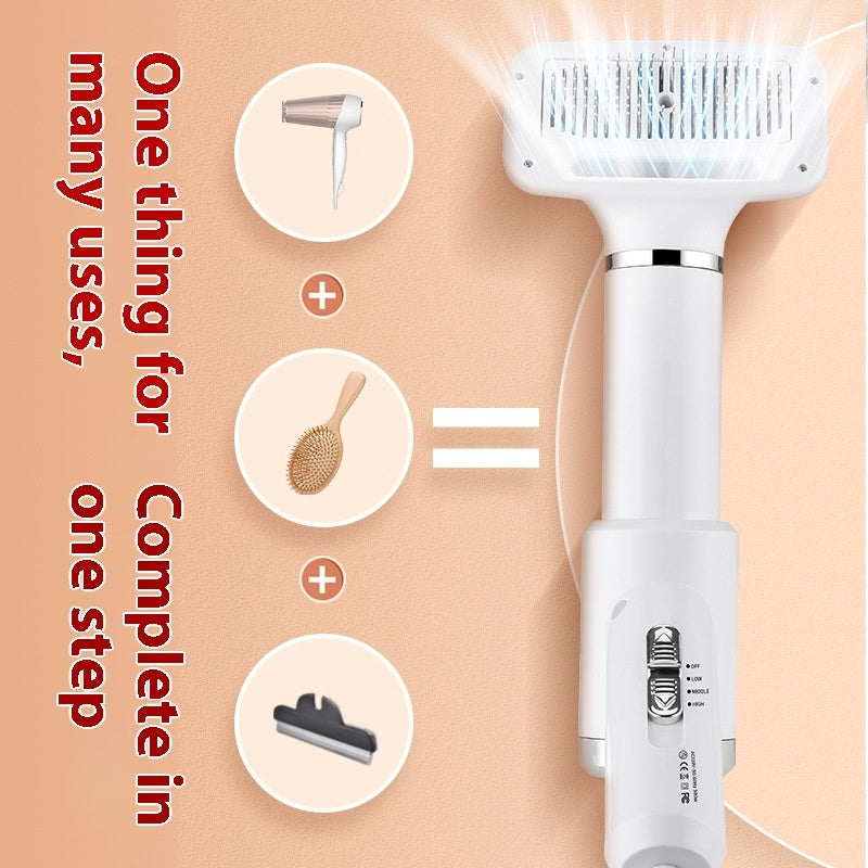 3 in 1 pet hair dryer, comb, and brush