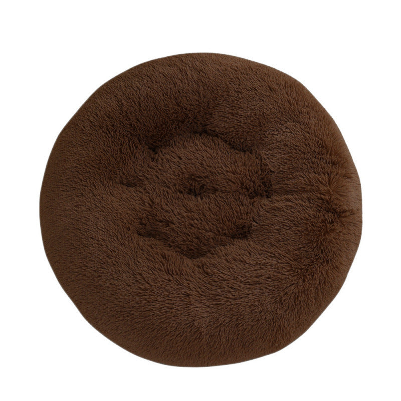 Round and fluffy dog bed with extra softness