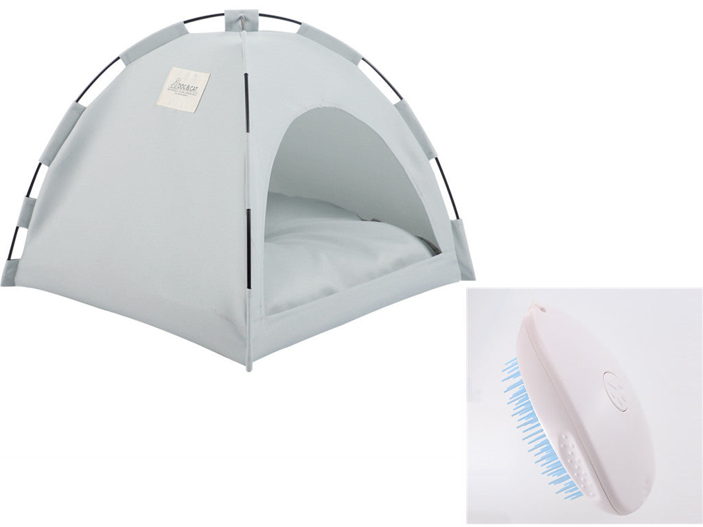Cat/small dog tent with padded bed for comfort