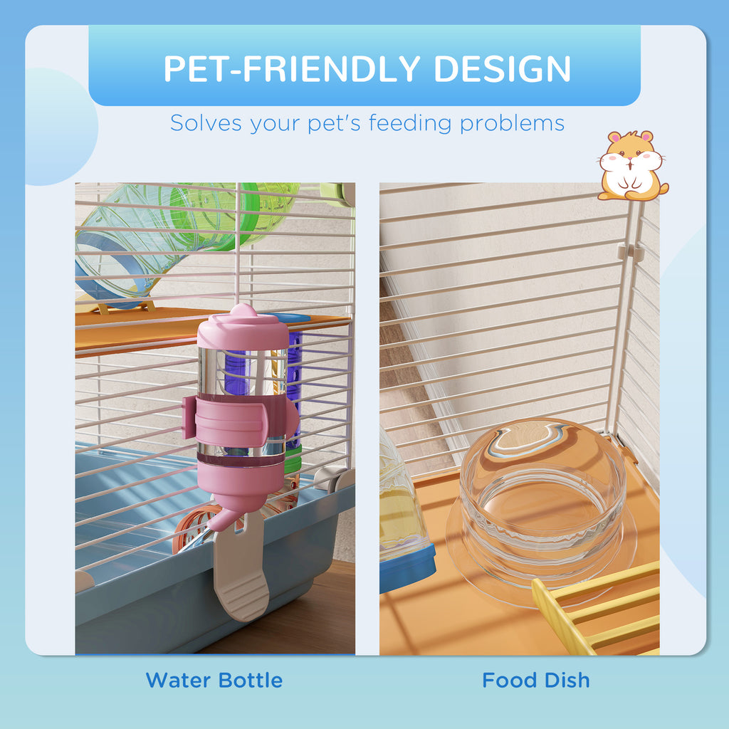 5 Tier Hamster Cage with wheel, bottle, bowl and tunnels