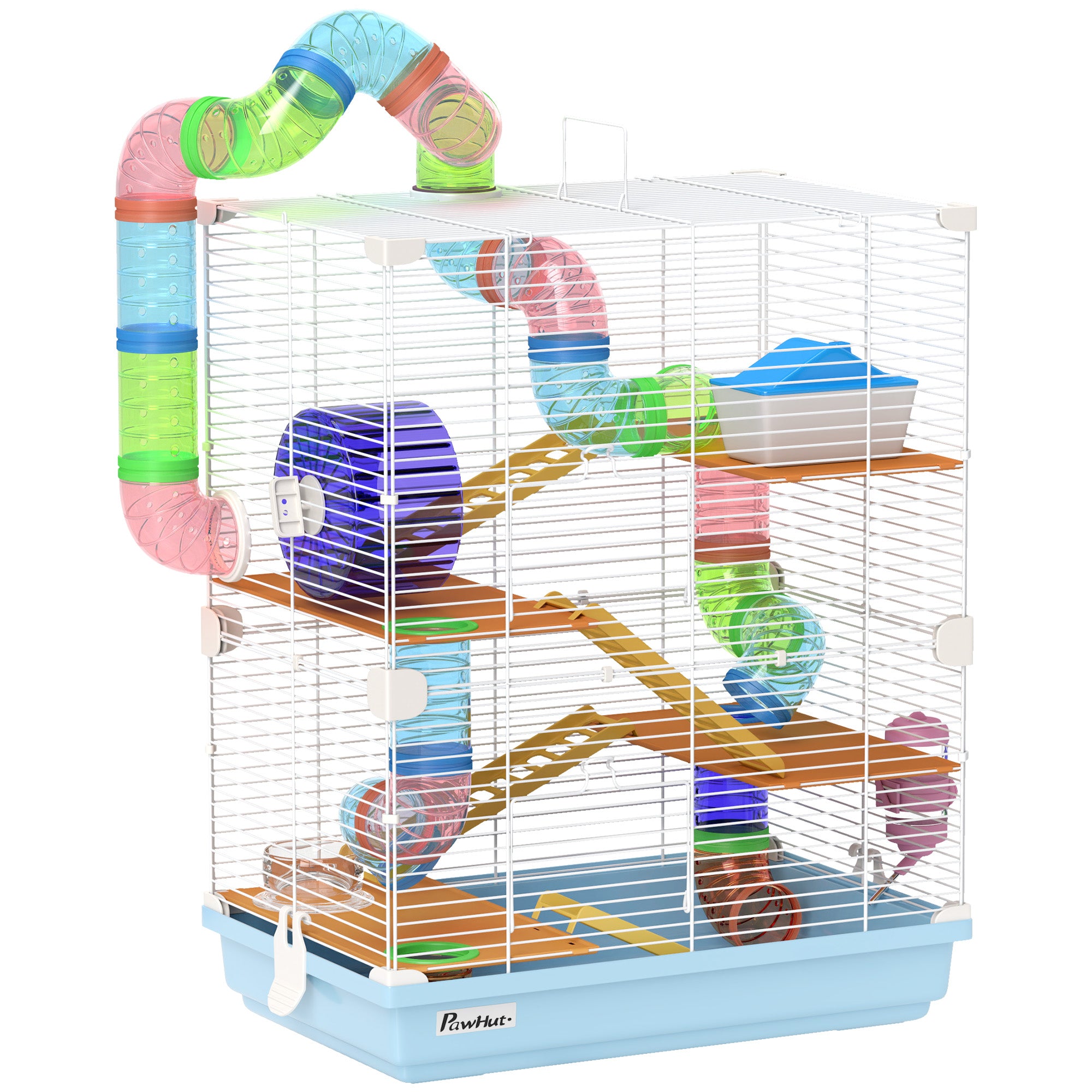 5 Tier Hamster Cage with wheel, bottle, bowl and tunnels