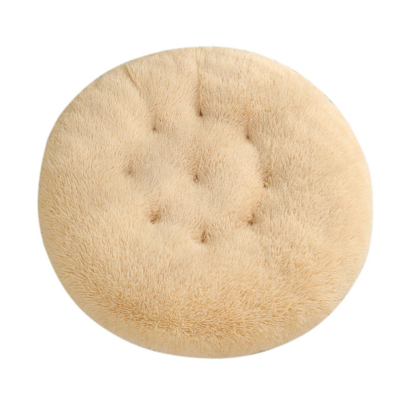 Round and fluffy dog bed with extra softness