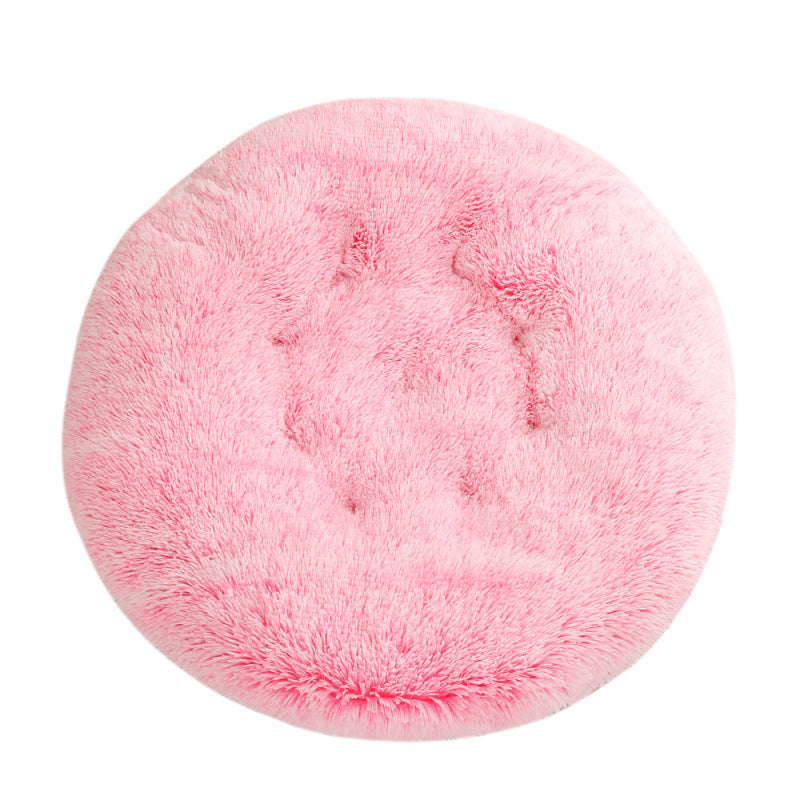 Round and fluffy dog bed with extra softness
