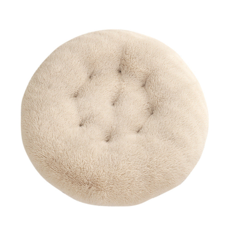 Round and fluffy dog bed with extra softness