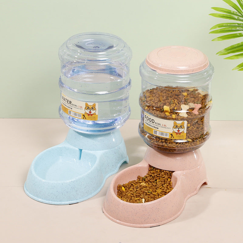 Automatic food and water feeder for cats and small dogs