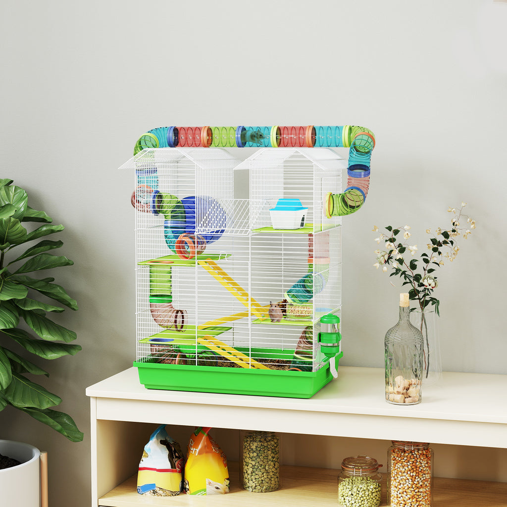 5 Tier Hamster Cage with wheel, bottle, bowl and tunnels