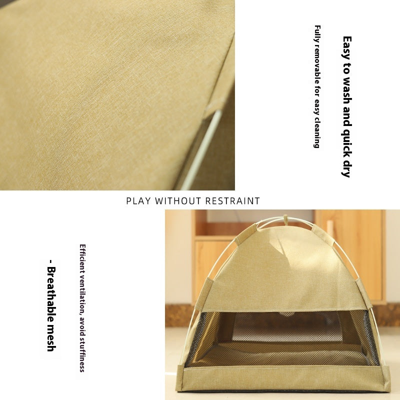 Indoor cat tent with bed