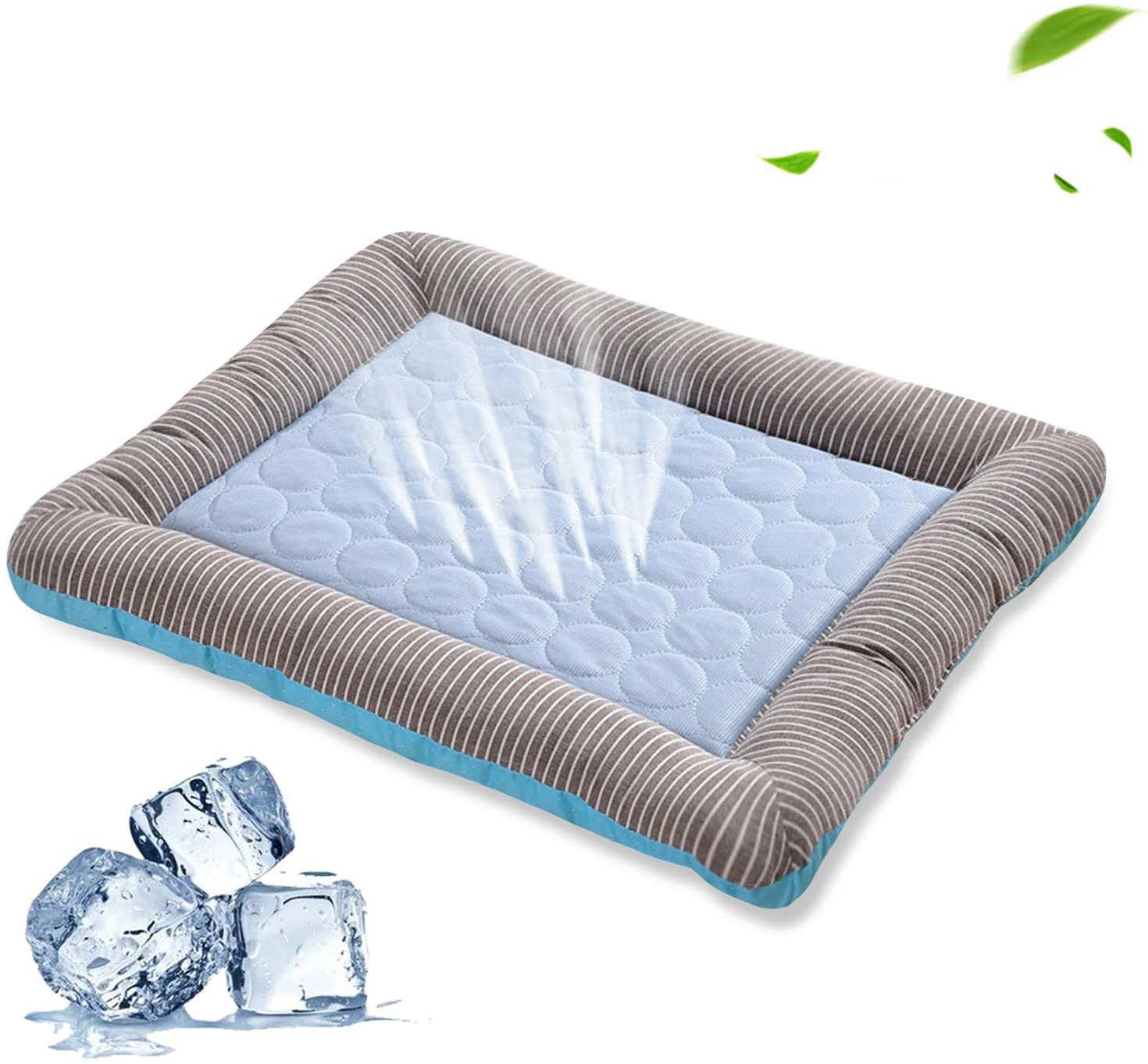 Dog bed with built-in cooling mat