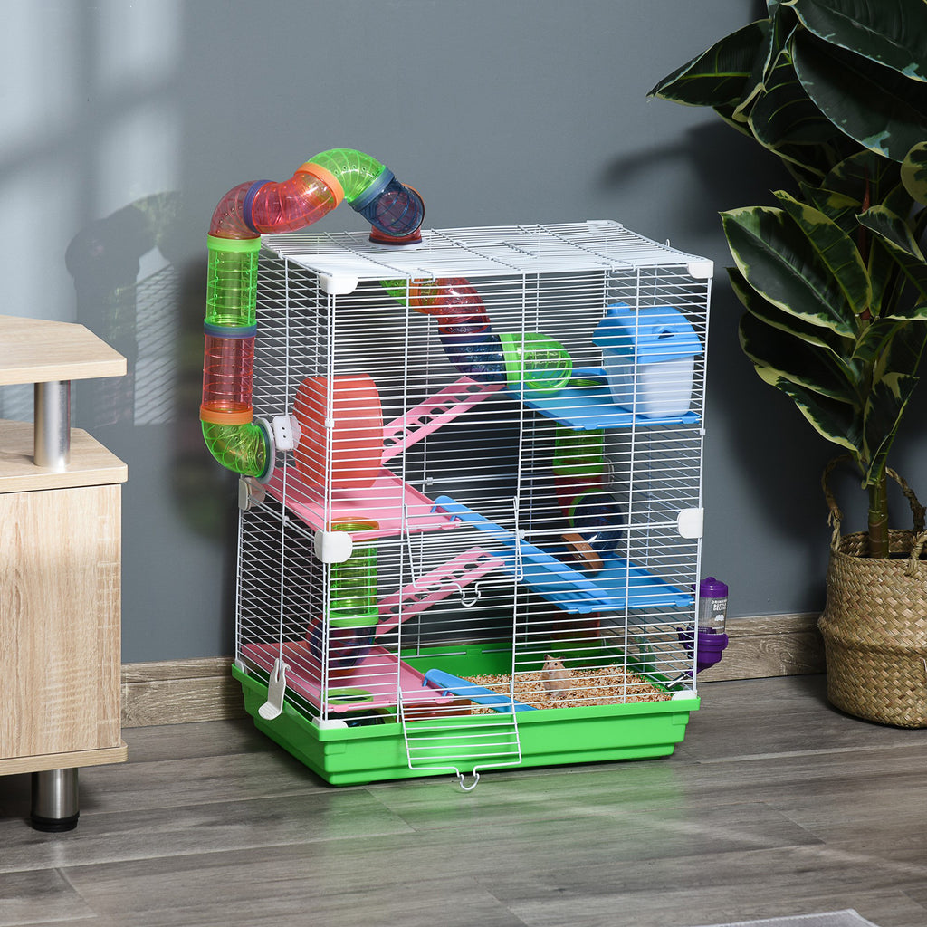 5 Tier Hamster Cage with wheel, bottle, bowl and tunnels