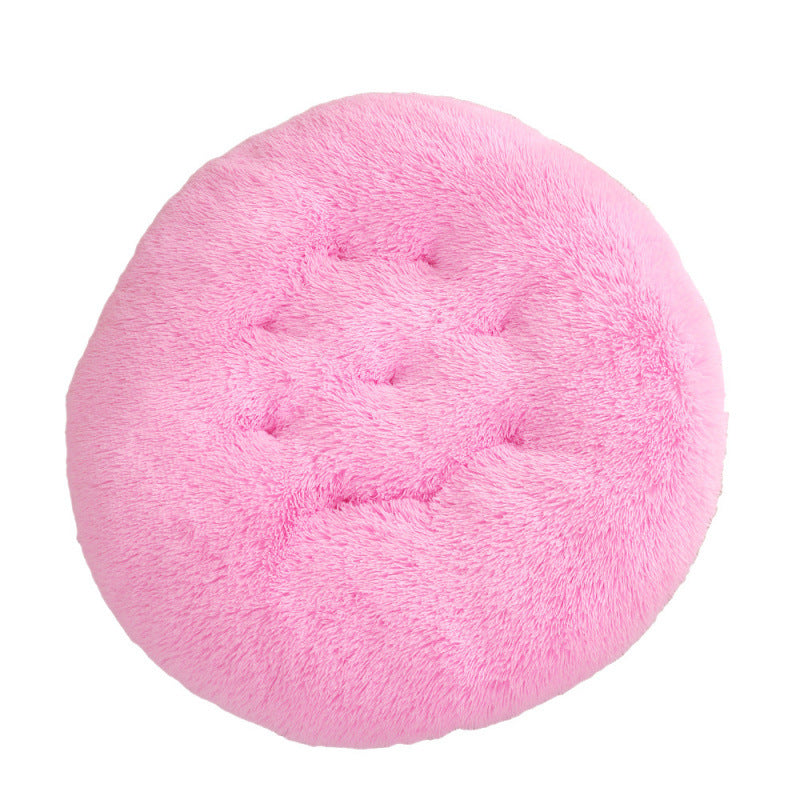 Round and fluffy dog bed with extra softness