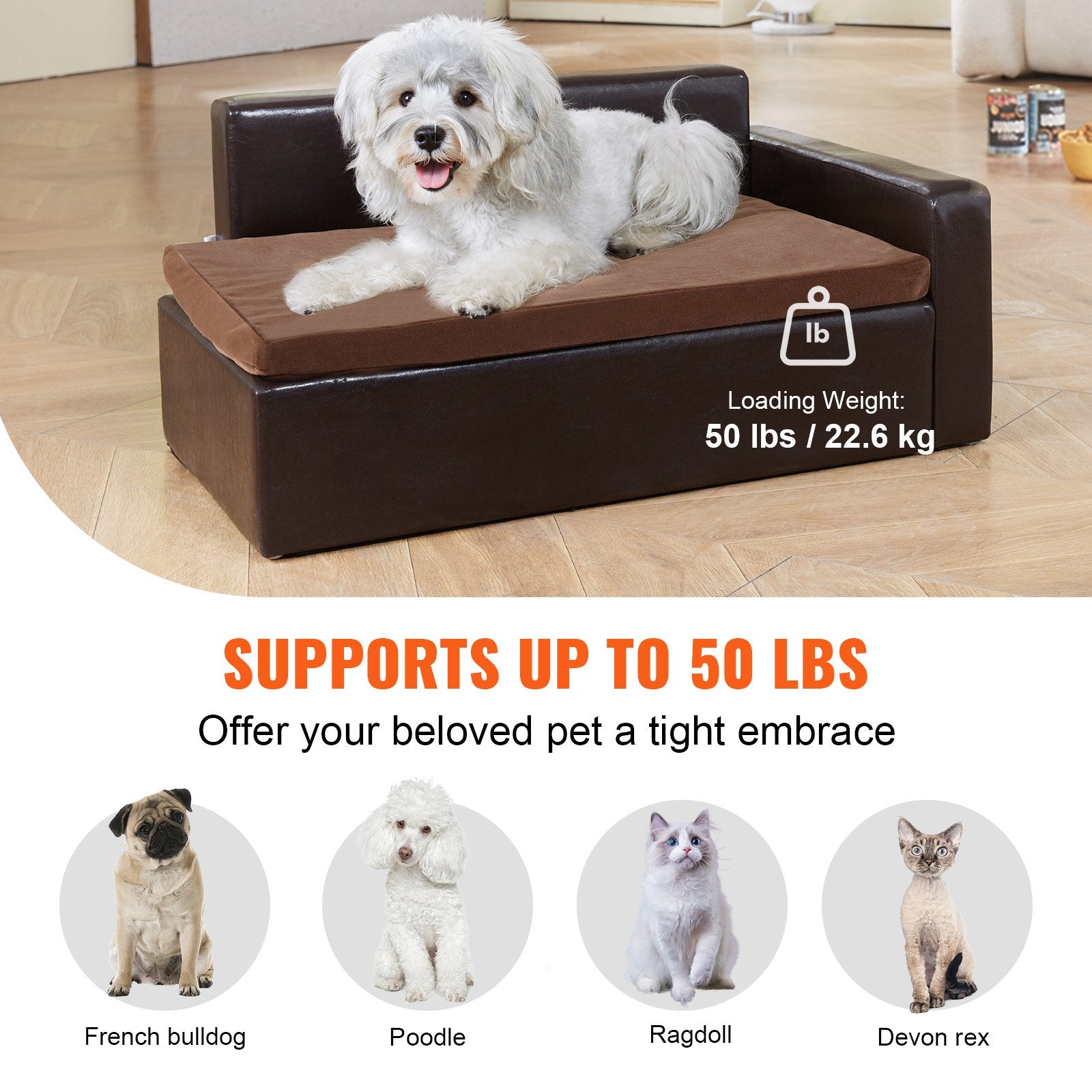 Pet Sofa for Medium-Sized Dogs And Cats (leather)