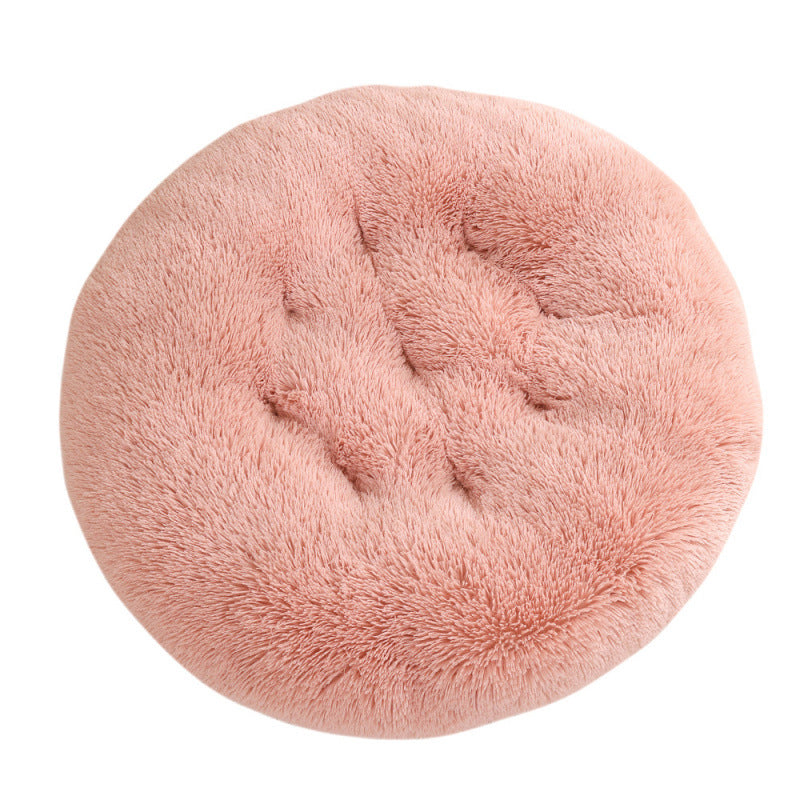Round and fluffy dog bed with extra softness