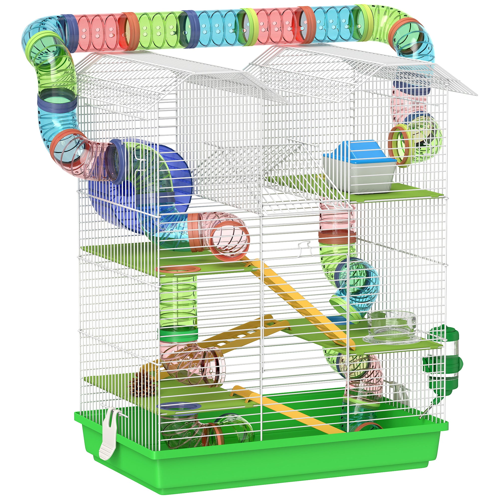 5 Tier Hamster Cage with wheel, bottle, bowl and tunnels