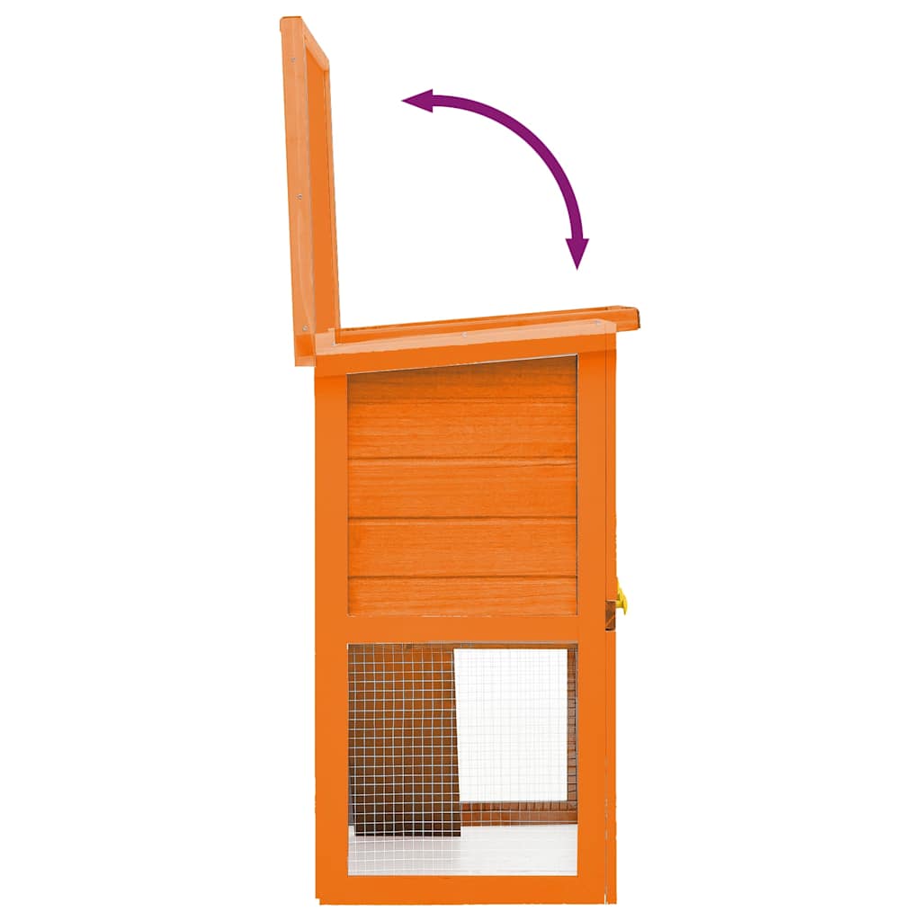 Wooden rabbit hutch