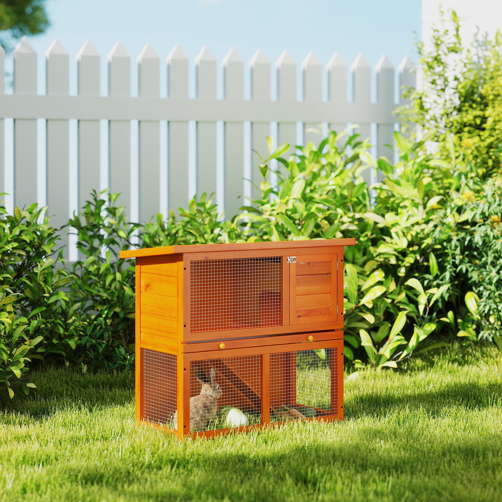 wooden rabbit hutch