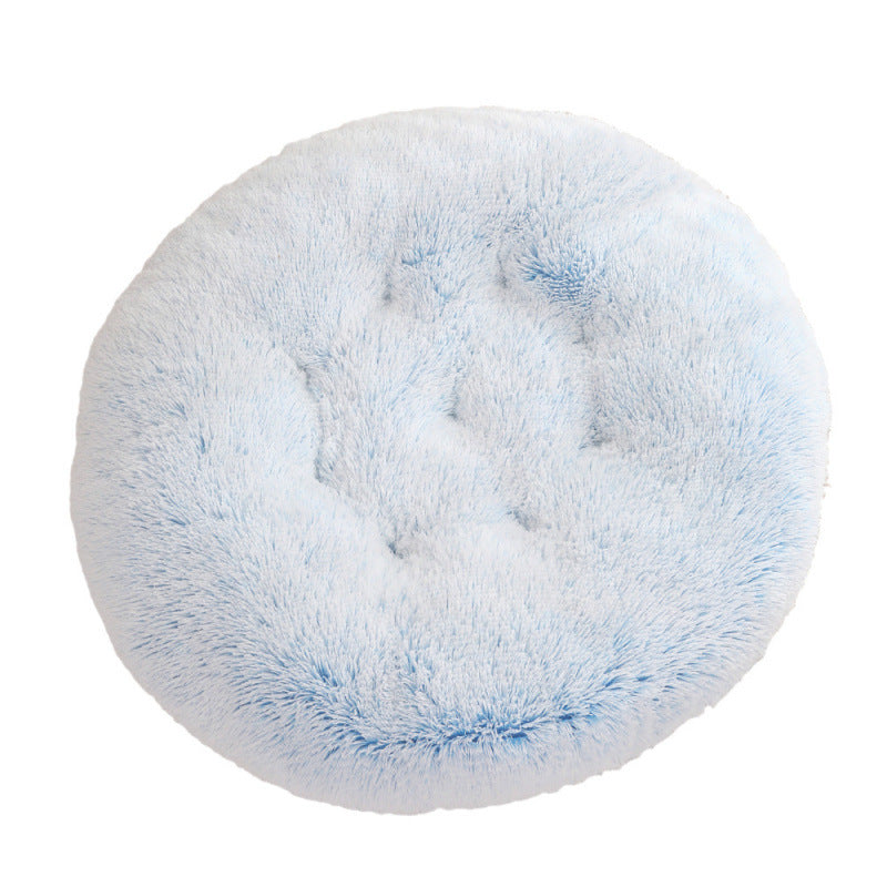 Round and fluffy dog bed with extra softness