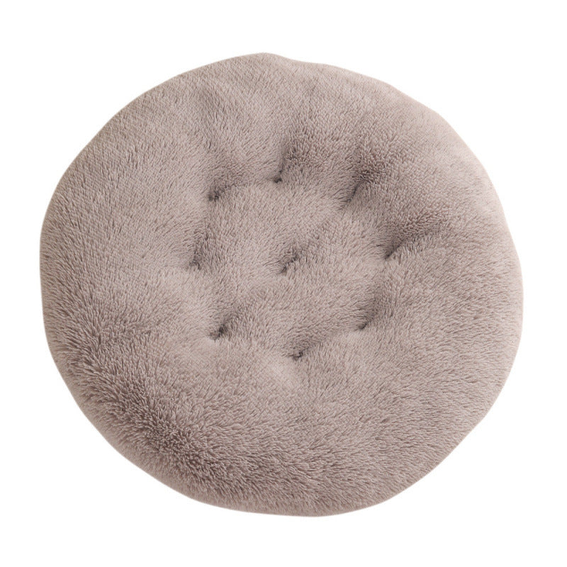 Round and fluffy dog bed with extra softness