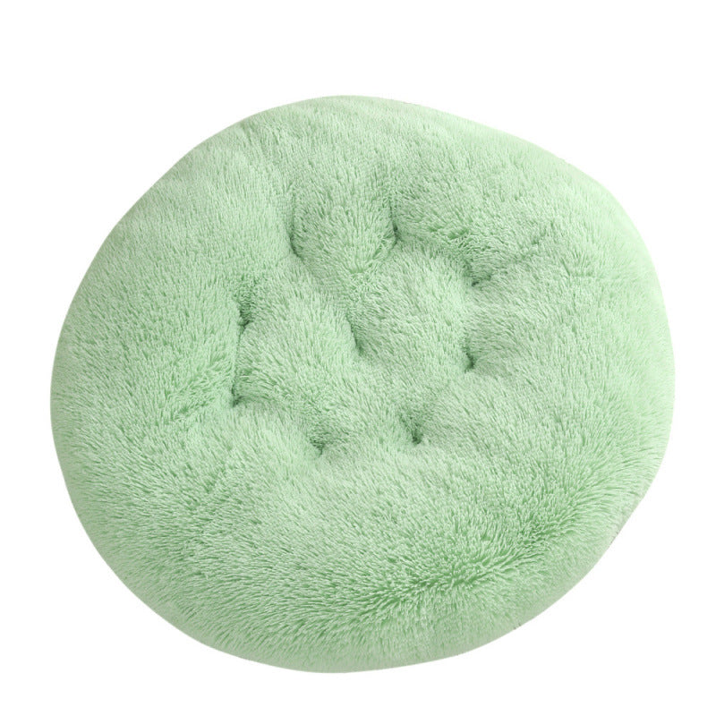 Round and fluffy dog bed with extra softness