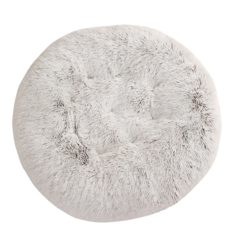 Round and fluffy dog bed with extra softness
